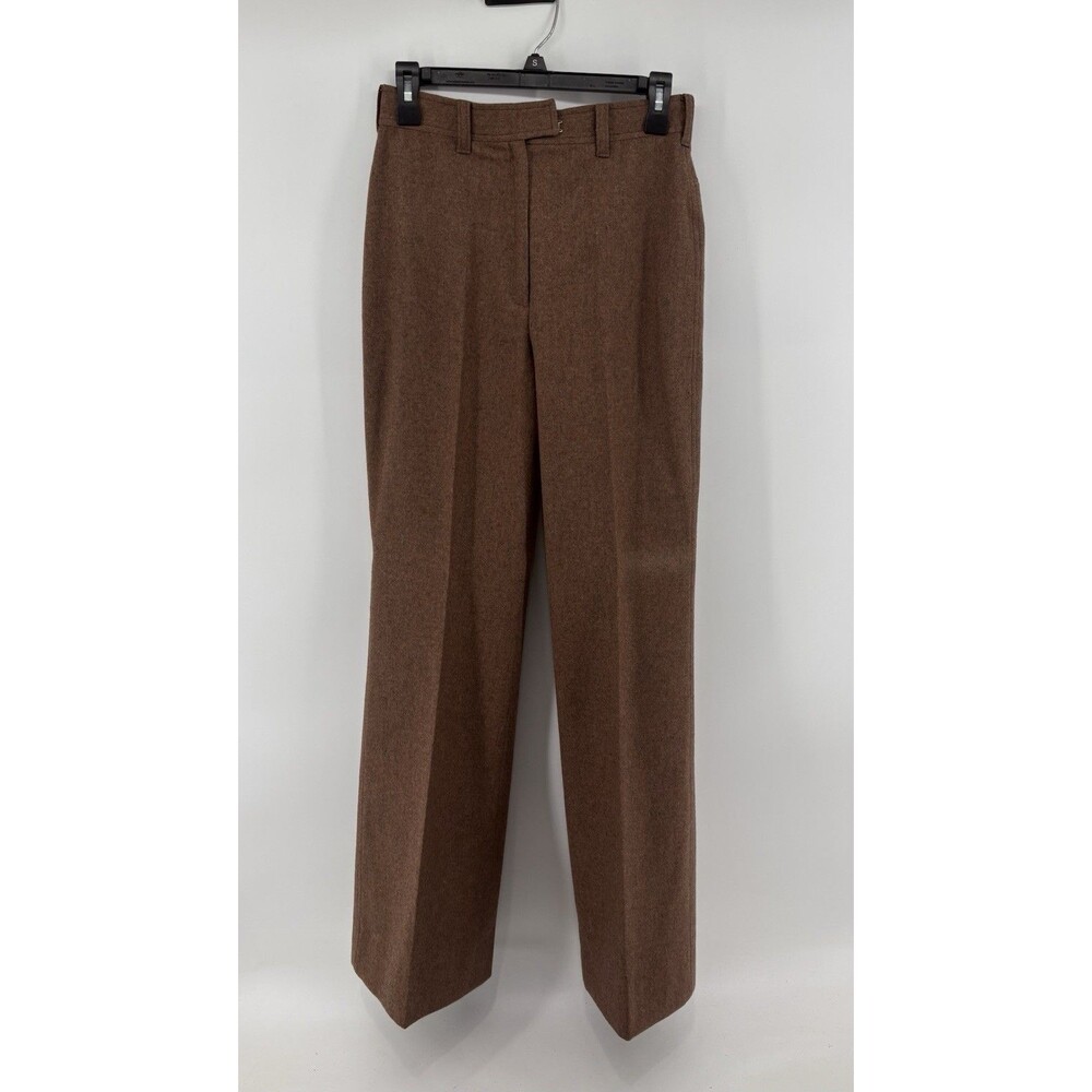 Pendleton 100% Virgin Wool Pants Vintage Brown Straight Academic High Waist 27”